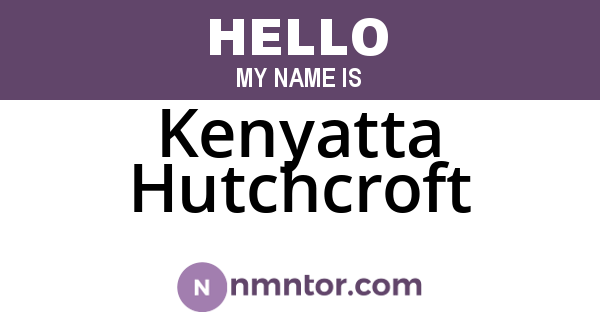 Kenyatta Hutchcroft