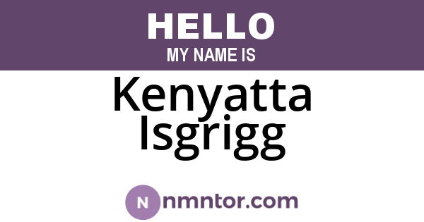 Kenyatta Isgrigg