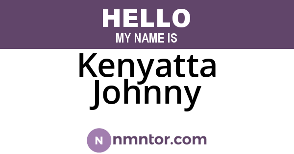 Kenyatta Johnny