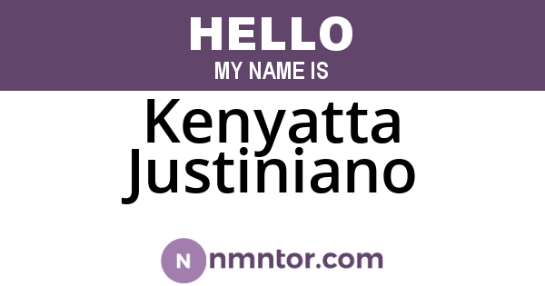 Kenyatta Justiniano