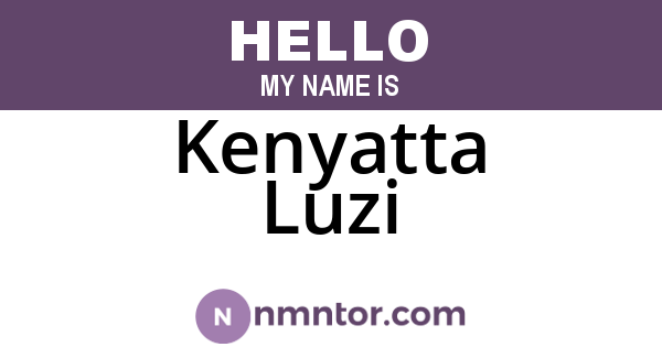 Kenyatta Luzi