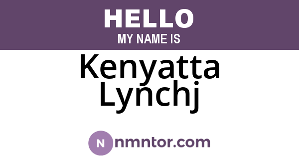 Kenyatta Lynchj