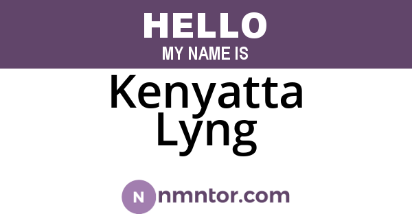 Kenyatta Lyng