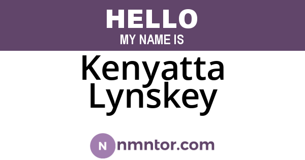 Kenyatta Lynskey