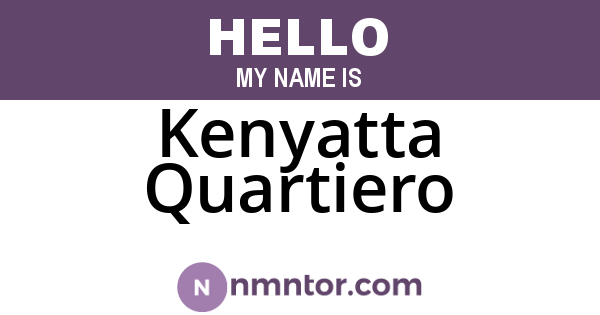 Kenyatta Quartiero