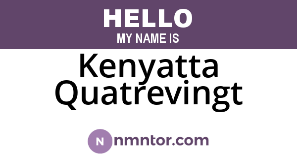Kenyatta Quatrevingt