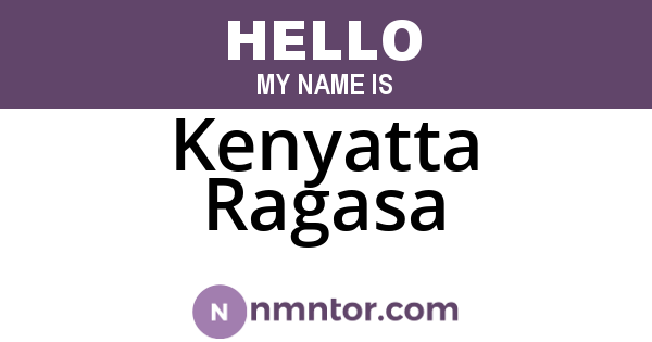 Kenyatta Ragasa