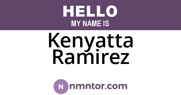 Kenyatta Ramirez