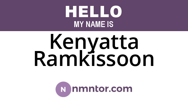 Kenyatta Ramkissoon