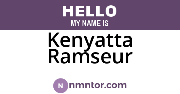 Kenyatta Ramseur