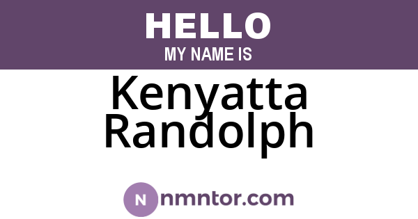 Kenyatta Randolph