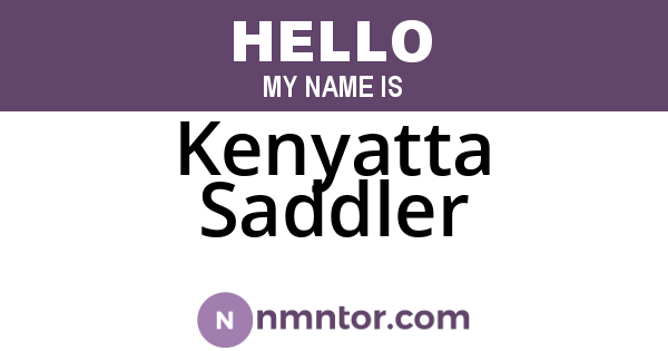 Kenyatta Saddler