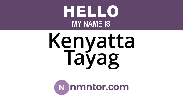 Kenyatta Tayag
