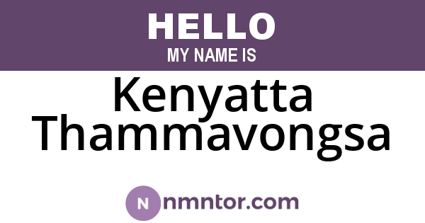 Kenyatta Thammavongsa