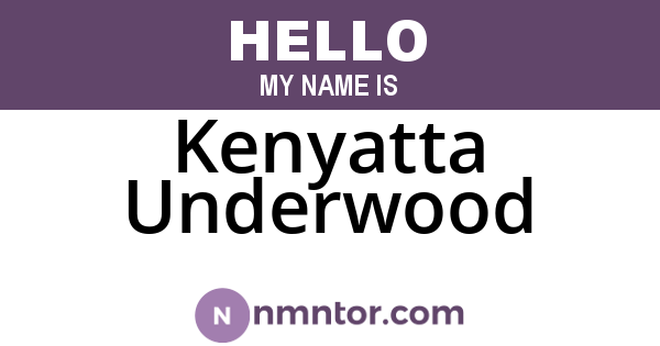 Kenyatta Underwood
