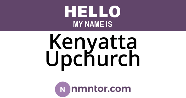 Kenyatta Upchurch