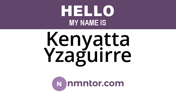 Kenyatta Yzaguirre