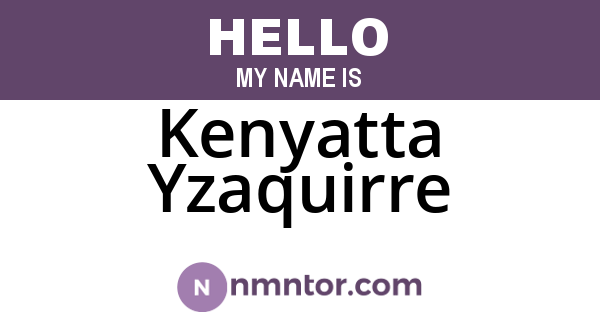 Kenyatta Yzaquirre