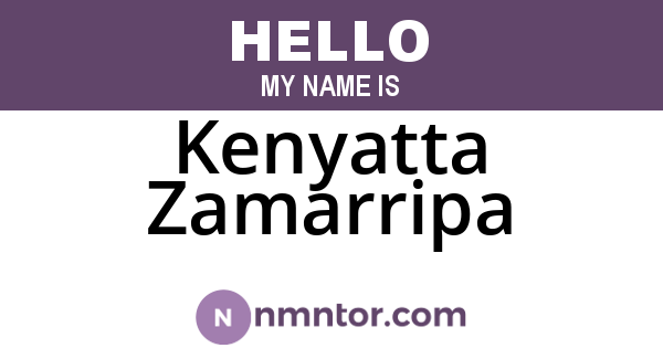Kenyatta Zamarripa