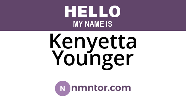 Kenyetta Younger
