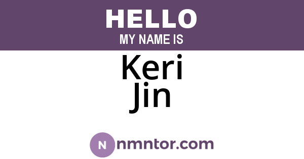 Keri Jin