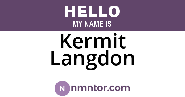 Kermit Langdon
