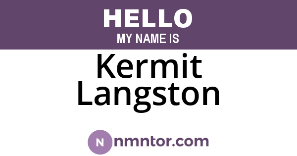 Kermit Langston