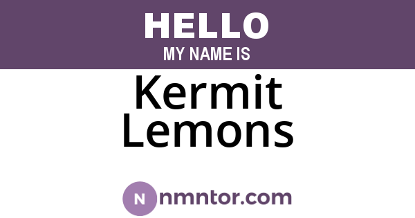 Kermit Lemons