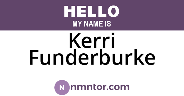 Kerri Funderburke