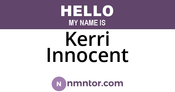 Kerri Innocent
