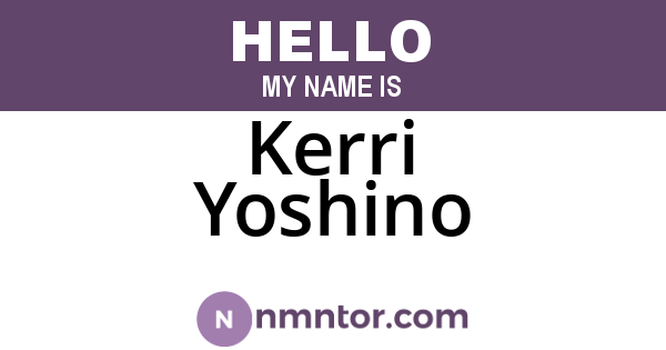 Kerri Yoshino