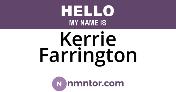 Kerrie Farrington