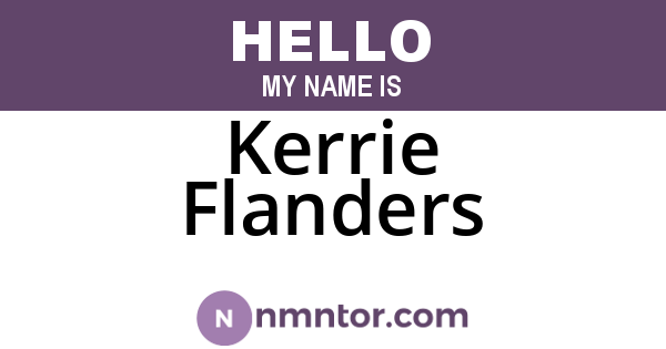 Kerrie Flanders