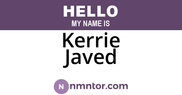 Kerrie Javed