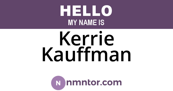 Kerrie Kauffman