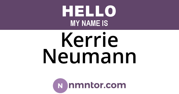Kerrie Neumann