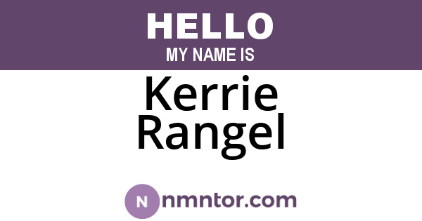 Kerrie Rangel