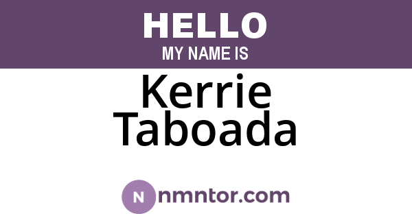Kerrie Taboada