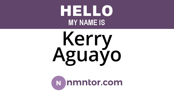 Kerry Aguayo