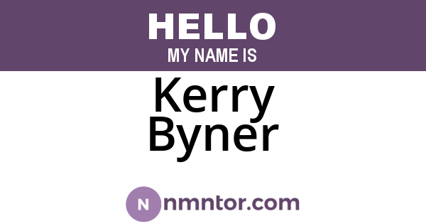 Kerry Byner