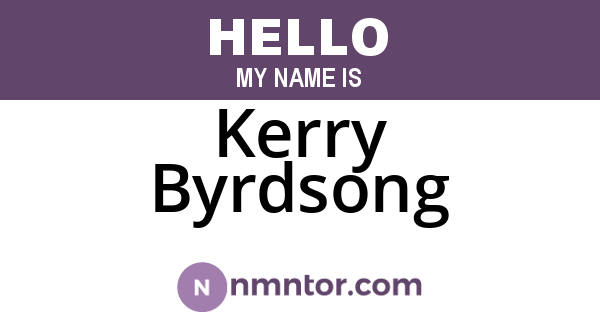 Kerry Byrdsong