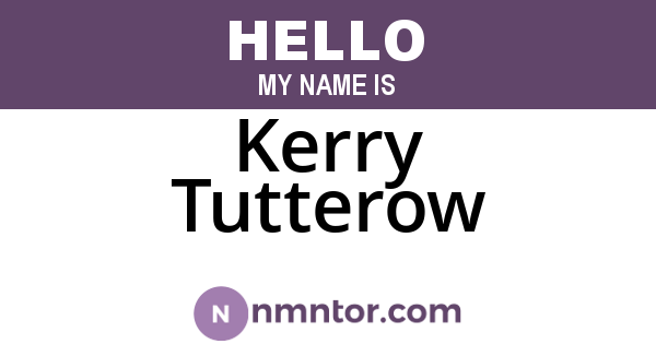 Kerry Tutterow