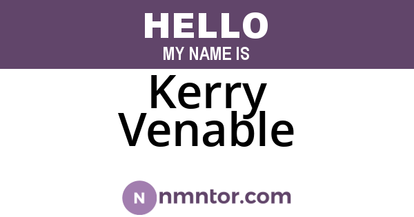Kerry Venable