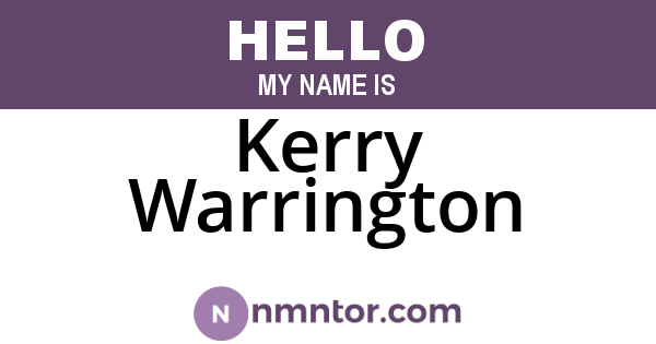 Kerry Warrington