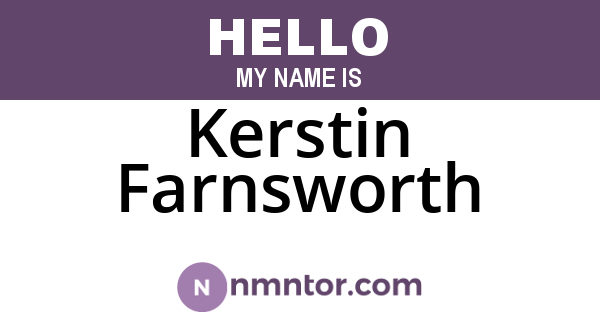 Kerstin Farnsworth
