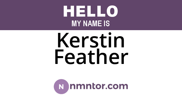 Kerstin Feather