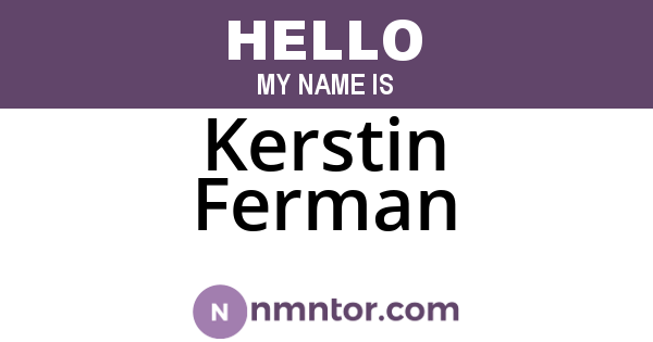 Kerstin Ferman