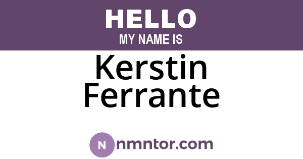 Kerstin Ferrante