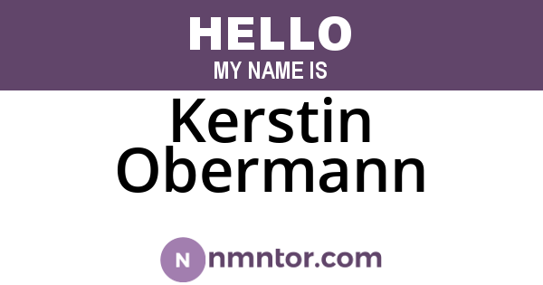 Kerstin Obermann