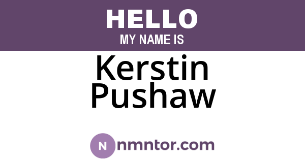 Kerstin Pushaw